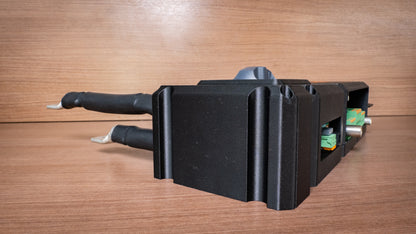 Side view of the Falcon isolator and monitor module with its cable cover fitted