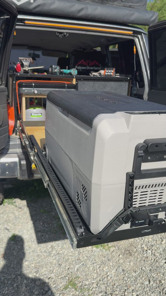 Cable chain prevents a fridge-slide power cable from snagging/ catching